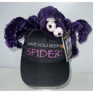 Plush Spider Baseball Cap Hat Halloween Costume Accessory Novelty Adult Size